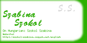 szabina szokol business card